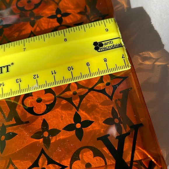 Louis Vuitton Monogram plastic Clutch bag toiletry pouch amber transparent lux - Picture 6 of 9